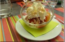 Restaurant le Four Castelnaudary peche melba
