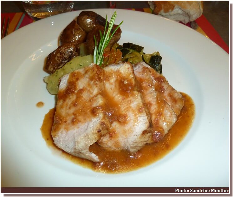 Restaurant le Four Castelnaudary porc a la sauce catalane