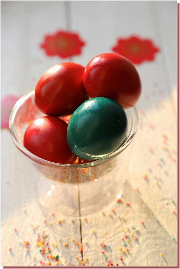 oeufs de paques orthodoxe peints