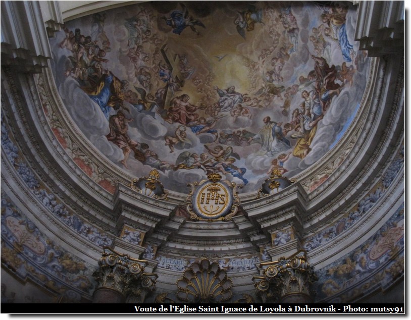dubrovnik eglise saint ignace de loyola voute