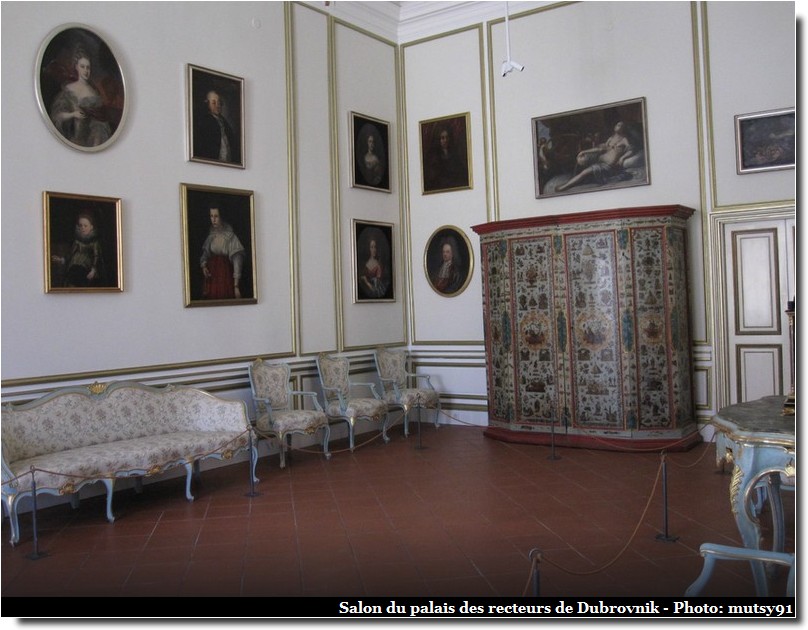 dubrovnik palais des recteurs salon
