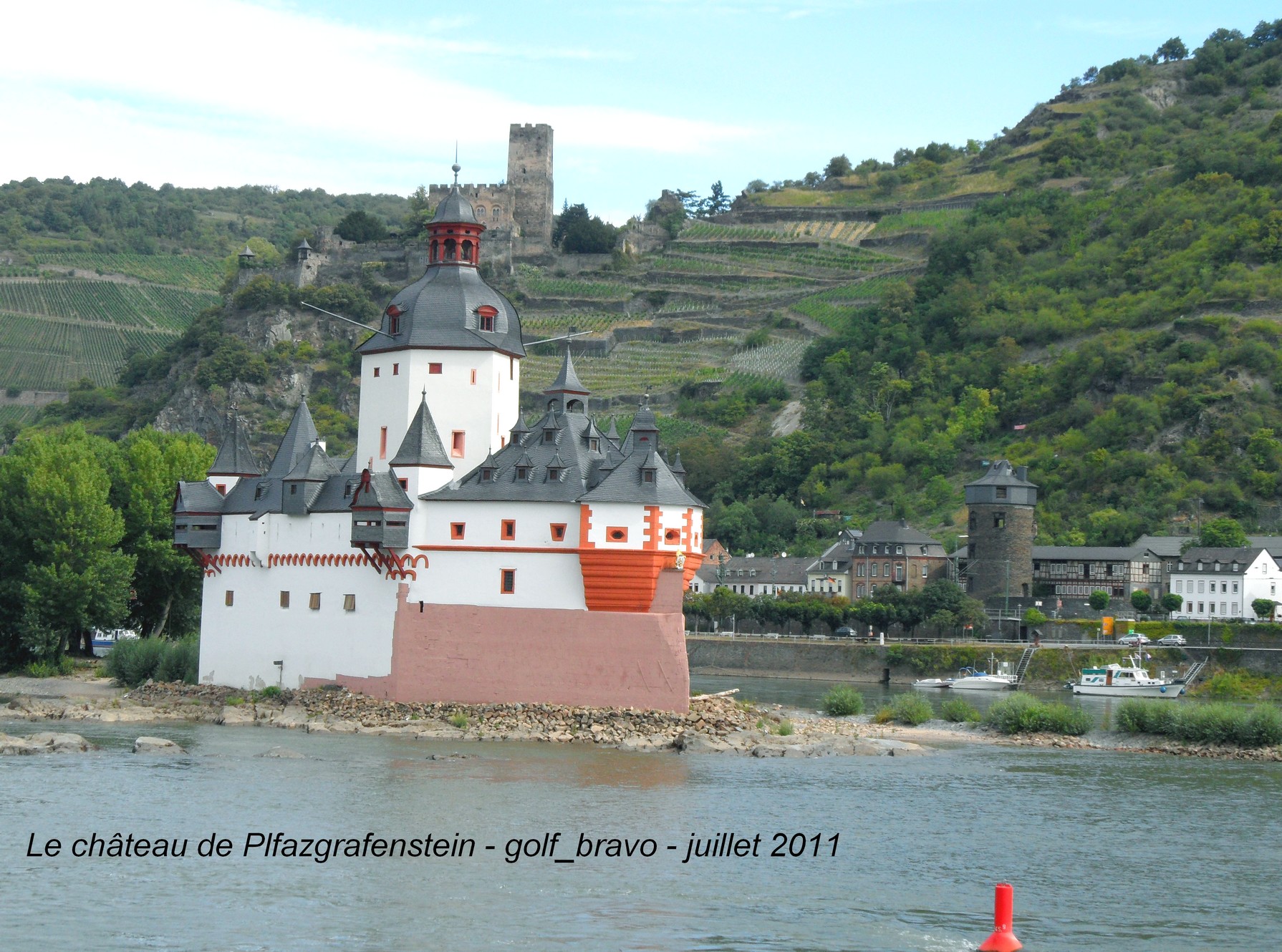 château de Pfalzgrafenstein sentier du Rhin