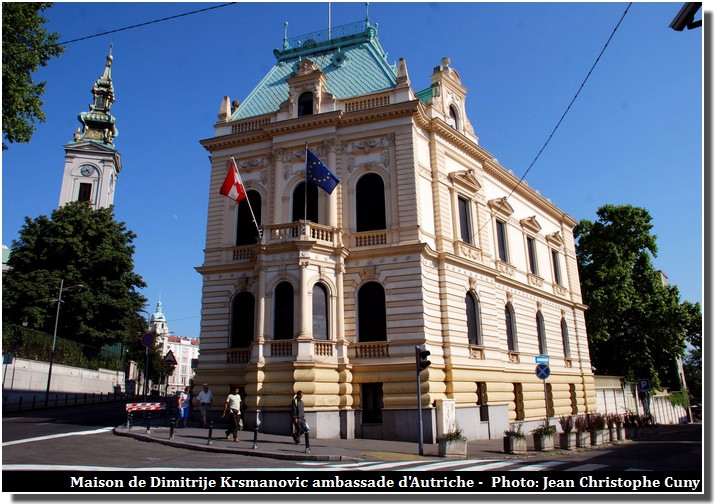 Belgrade Maison de Dimitrije Krsmanovic ambassade d'Autriche