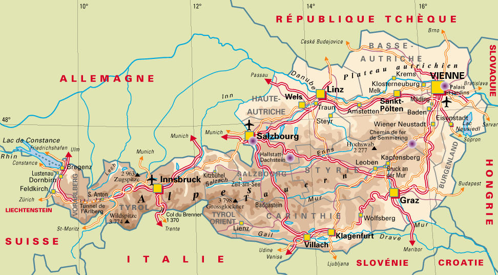 carte Autriche