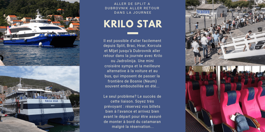 Krilo star aller de split jsqu'à dubrovnik en catamaran dans la journée
