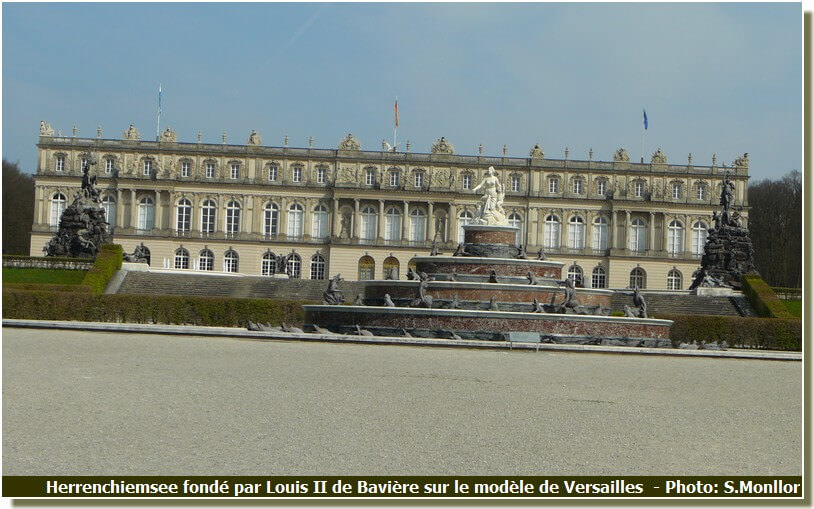 Chateau Herrenchiemsee sur le modèle de Versailles de Louis II de Bavière