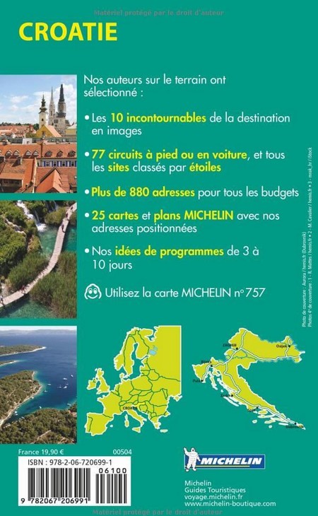 Guide Vert Michelin Croatie 4ème de couverture