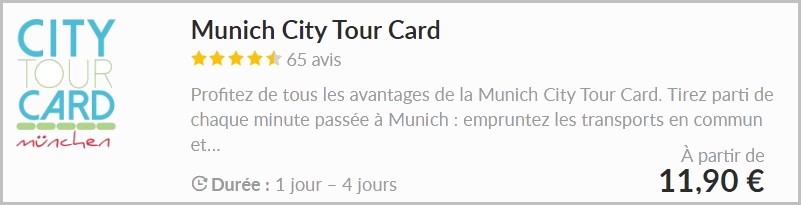 munich city tour card
