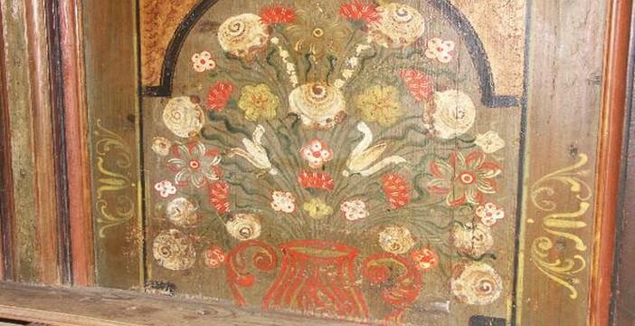 Peintures sur bois temple Luthérien de Viscri
