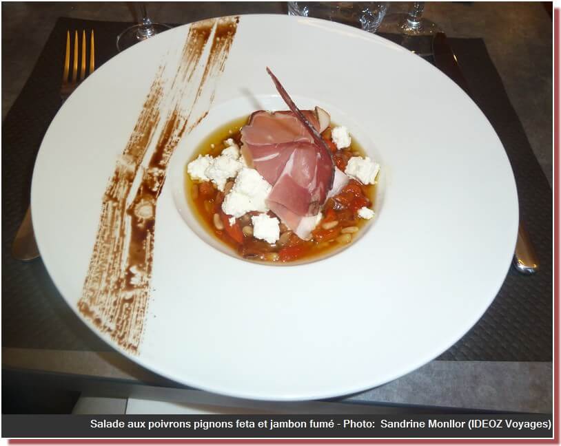 Salade poivrons feta pignons