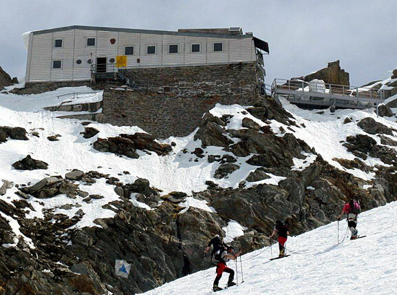 Mont Blanc arrivée au refuge des grands mulets