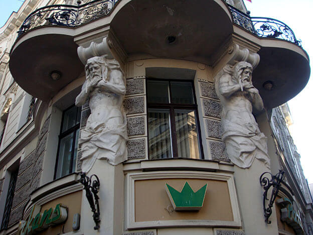 Riga balcon style art nouveau