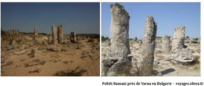 Pobiti Kamani pierres plantées en Bulgarie près de Varna