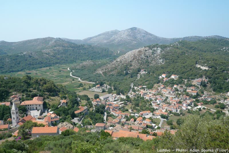 Ville de Lastovo sur l'île de Lastovo en Croatie du sud