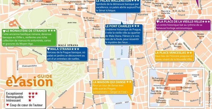 guide evasion prague carte touristique