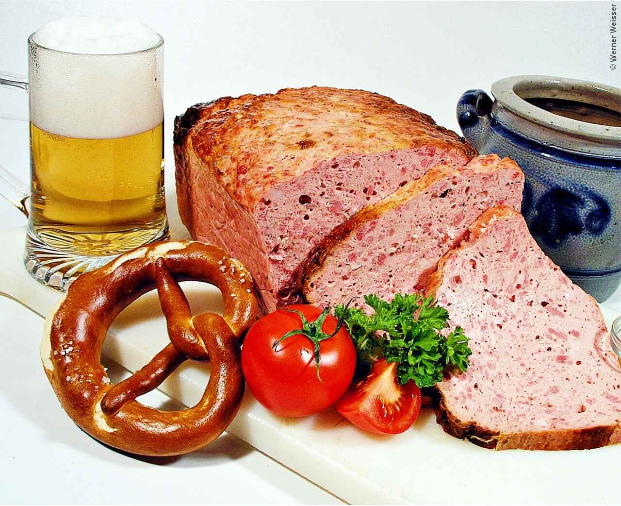 leberkase spécialité bavaroise jambon de viande biere bretzel