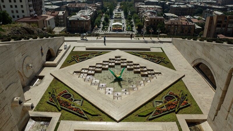 Erevan fontaine et espace vert