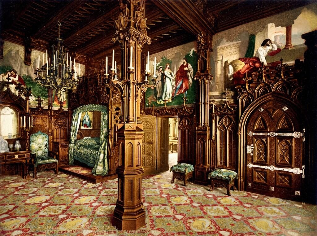 Neuschwanstein Chambre royale de Louis II de Bavière
