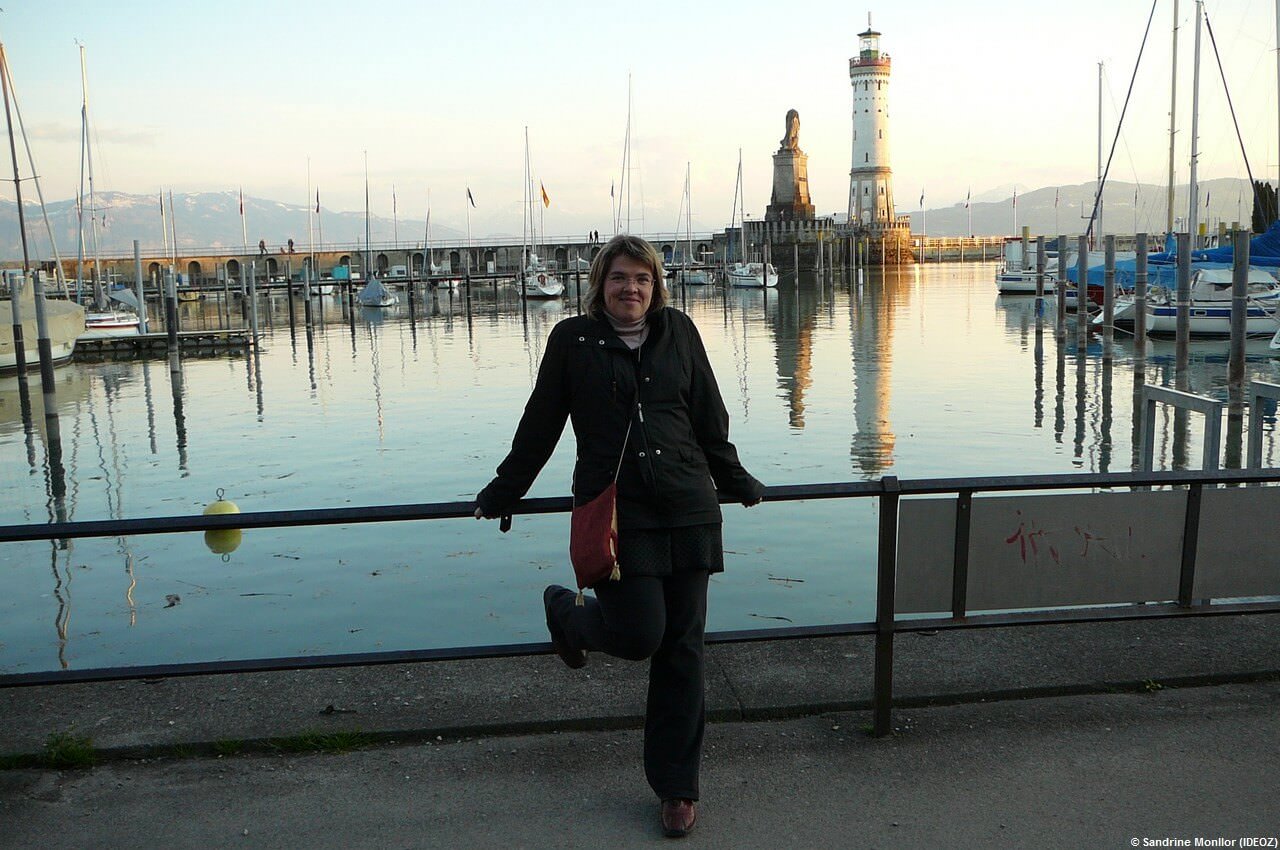 Sandrine Monllor sur le port de Lindau