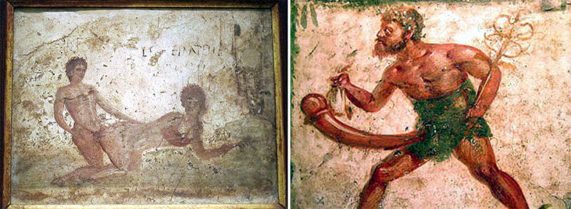 pompei musée archéologique de naples scene de bordel