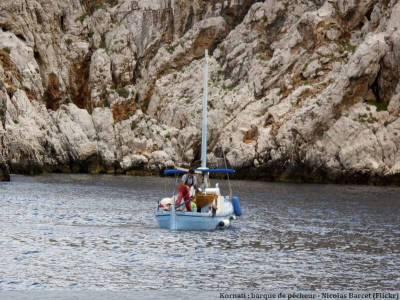 Iles Kornati Barque de pêcheur