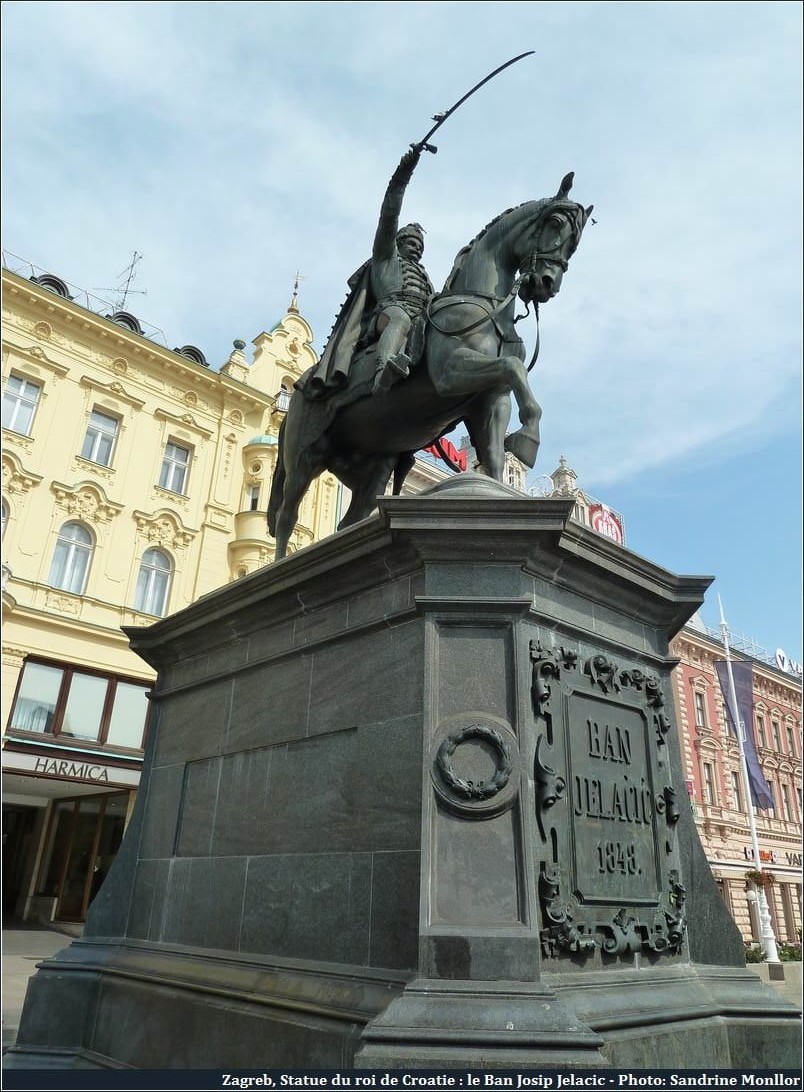 Statue Ban Josip Jelacic à Zagreb