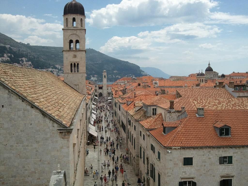 Stradum à Dubrovnik depuis les remparts
