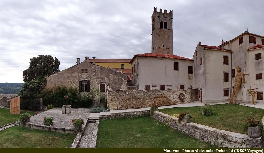 Motovun village perché d'Istrie verte