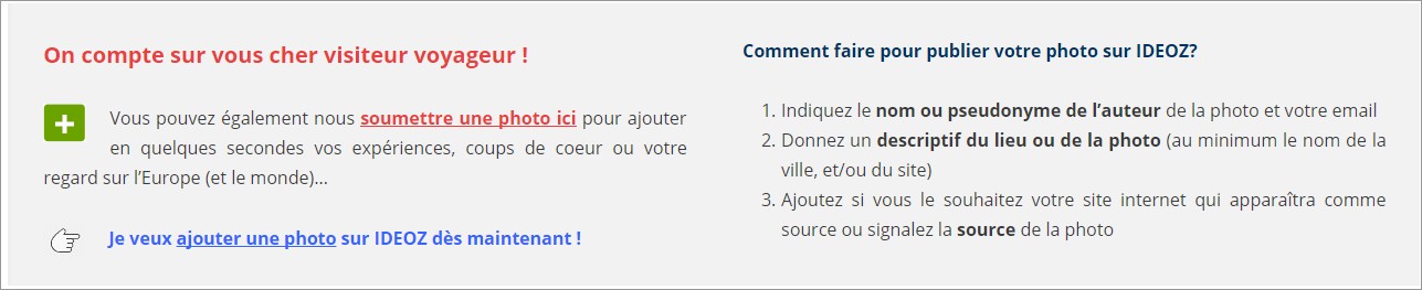 ajouter une photo sur IDEOZ