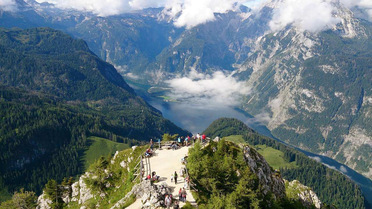 Mont jenner et lac Konigssee en Haute Bavière