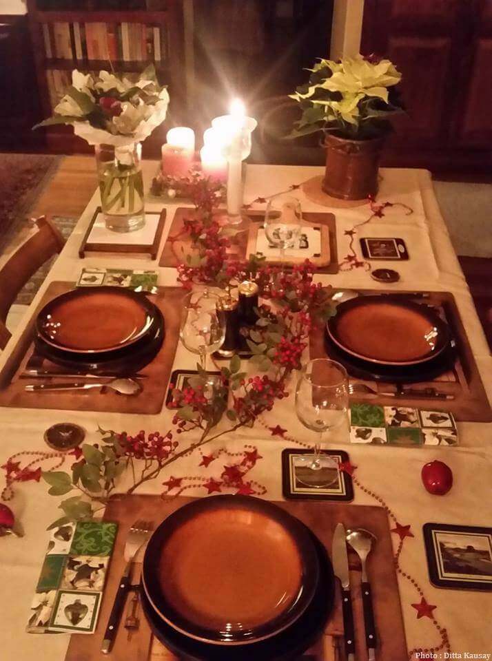 table du réveillon de Noël en Hongrie