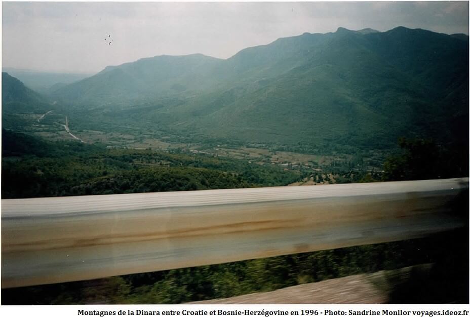 Montagnes de la Dinara entre Croatie et Bosnie Herzégovine en 1996