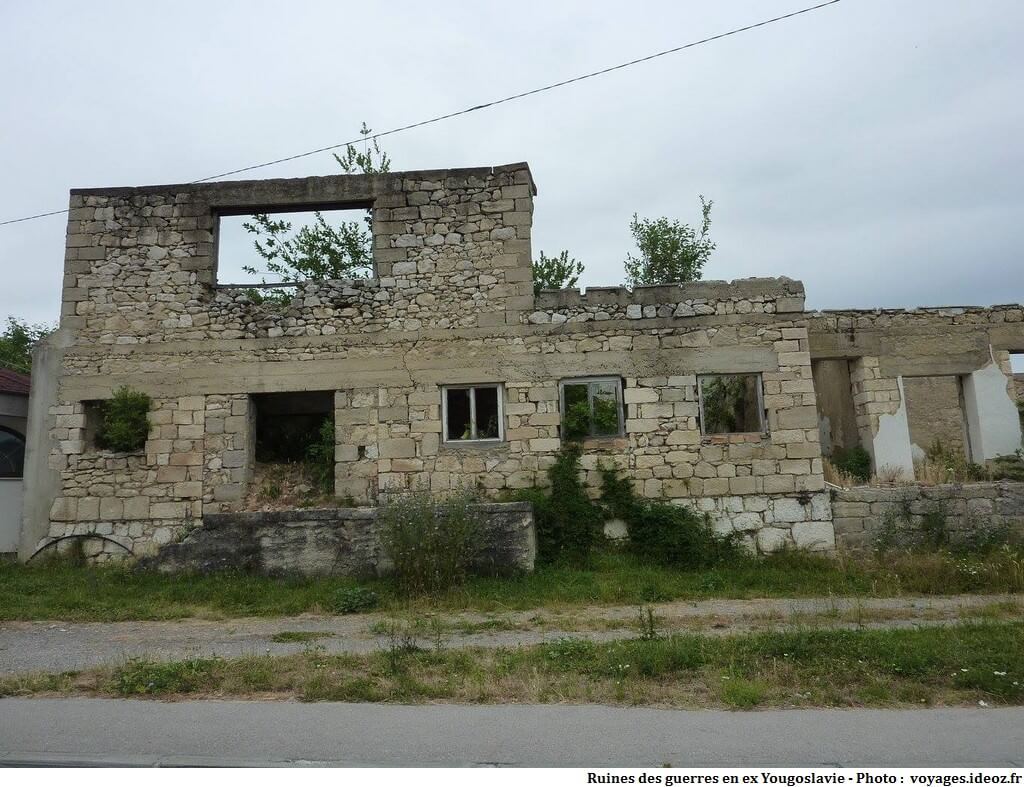 Ruines de la guerre d'indépendance de Croatie