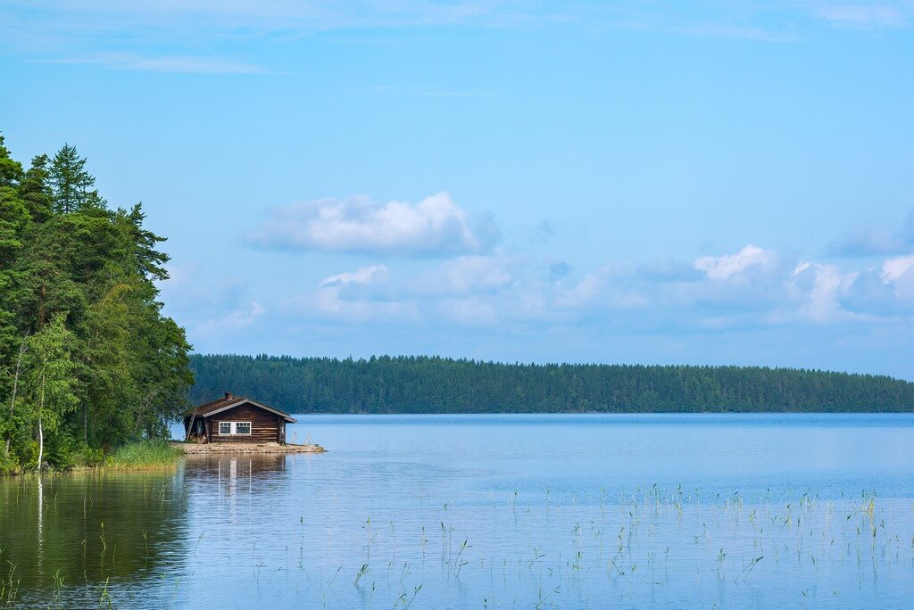 Finlande chalet dans la région des lacs
