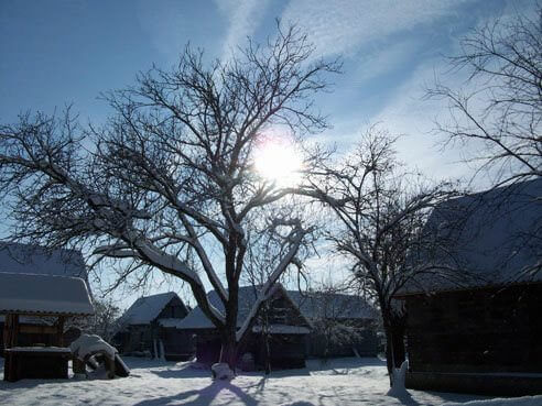 Etno selo Stara Lonja en hiver