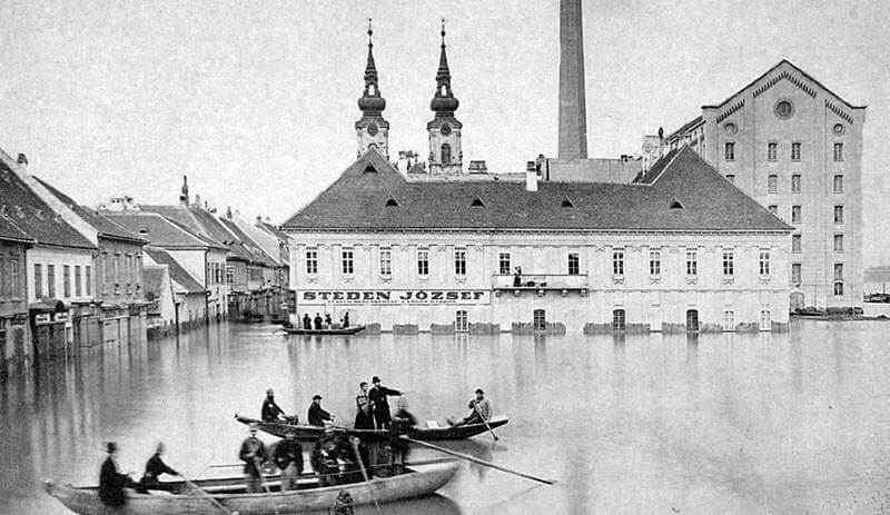 Inondation du Danube à Budapest en 1876