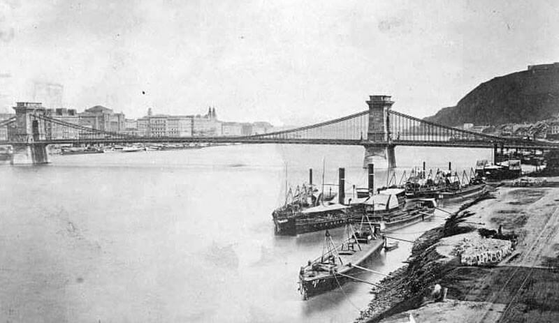Le pont des Chaines en 1865