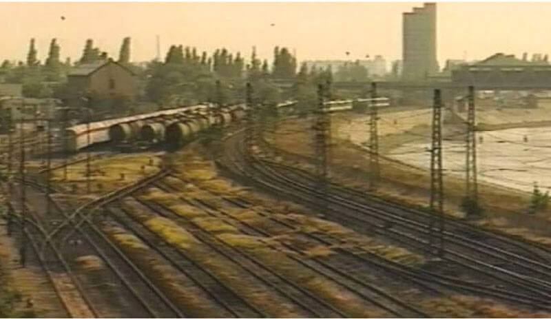 Pest gare de triage au bord de Danube en 1992