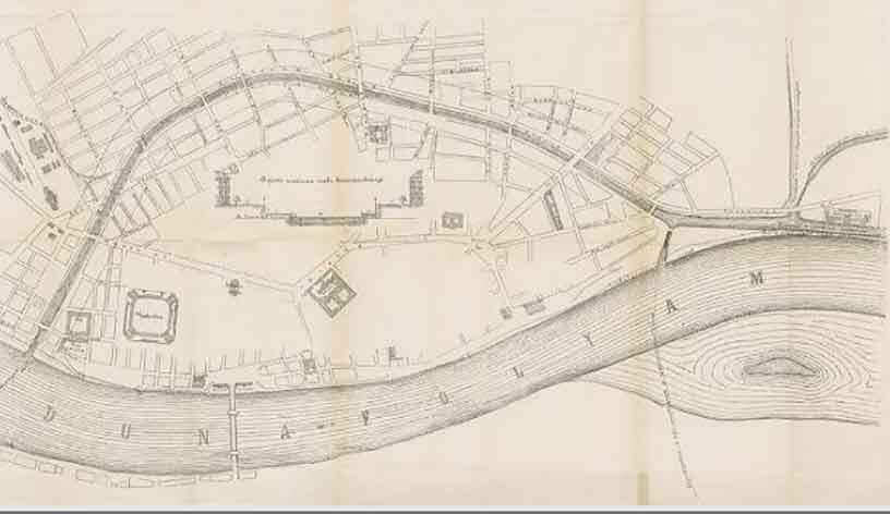 Pest plan du canal 1865