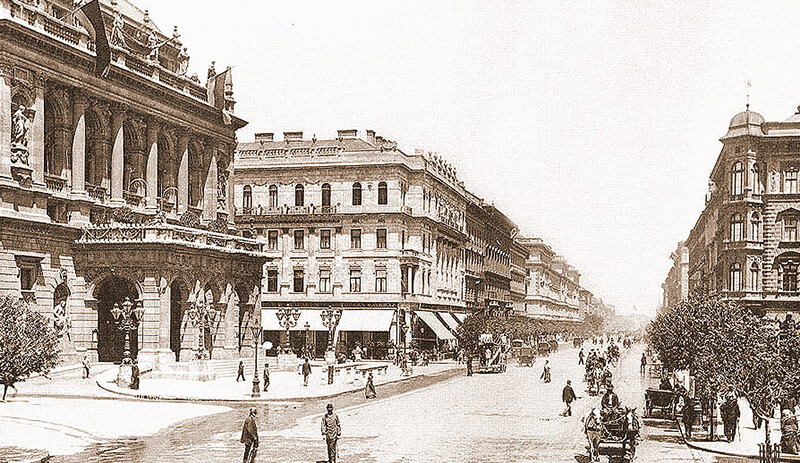 avenue Andrassy à Budapest en 1896