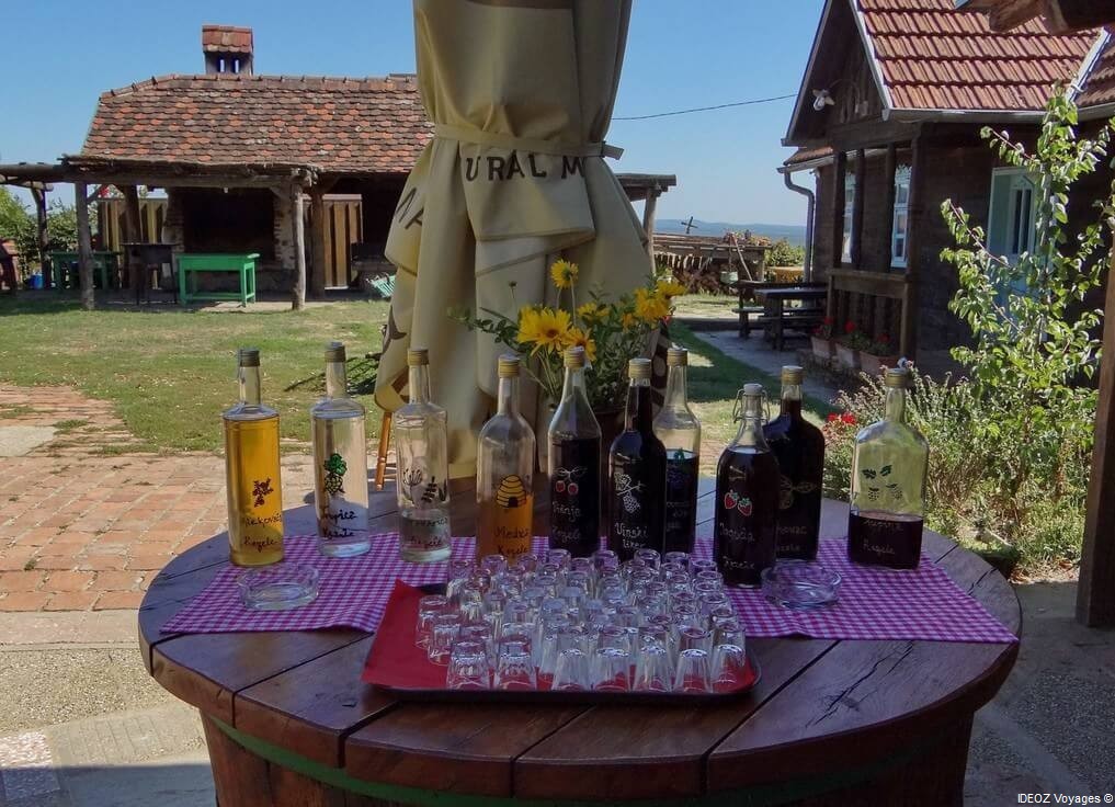 Agrotourisme Etno vino dégustation de rakija produits par Janko Kezele