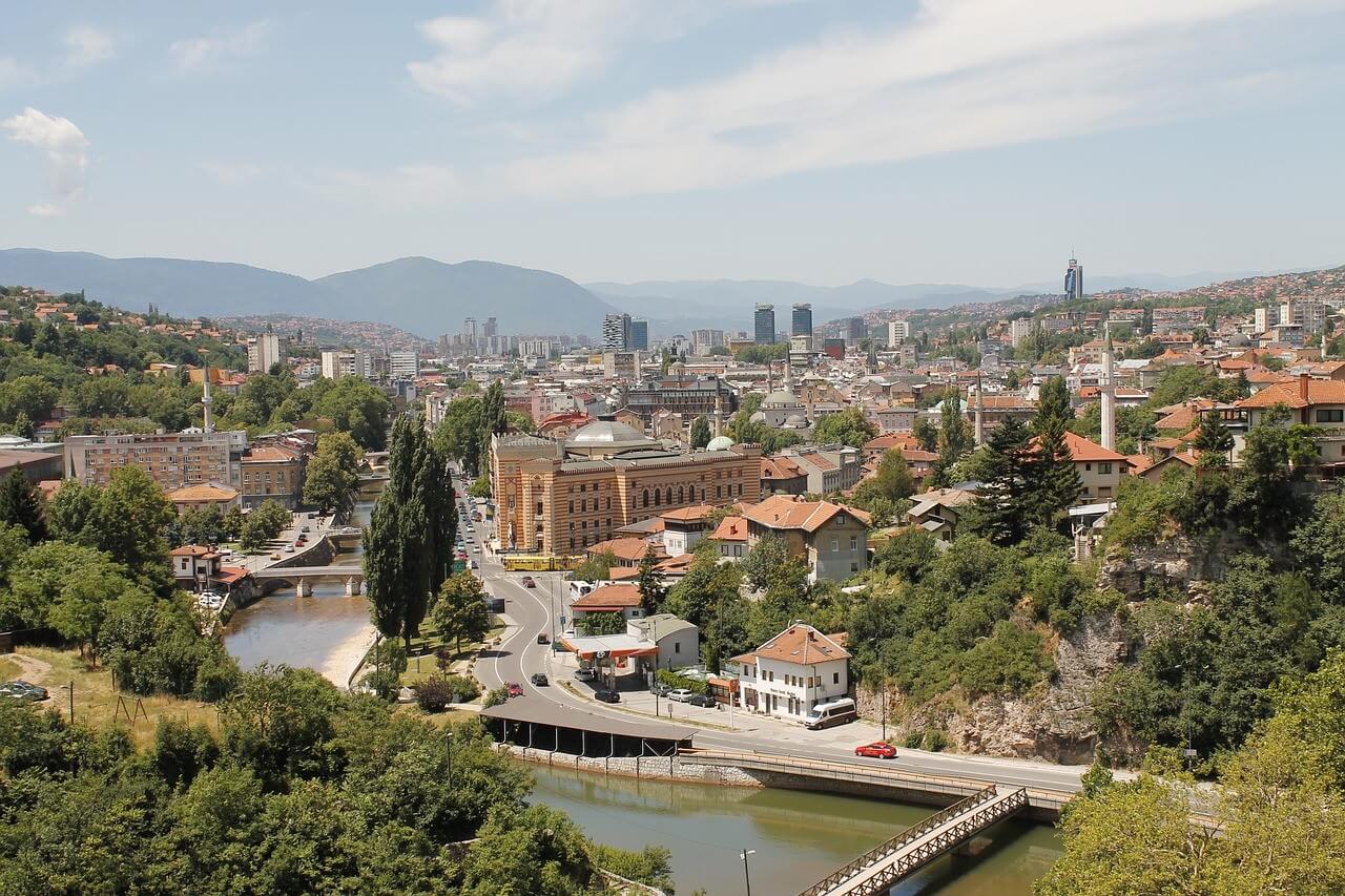 Panorama sur le centre historique de Sarajevo
