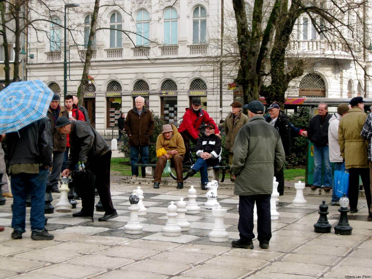 joueurs d'échecs à Sarajevo