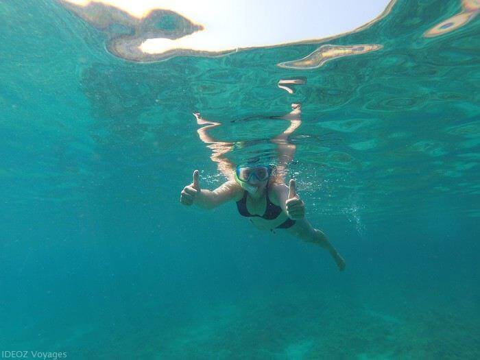 Snorkeling dans les Kornati près de l'île de Zut