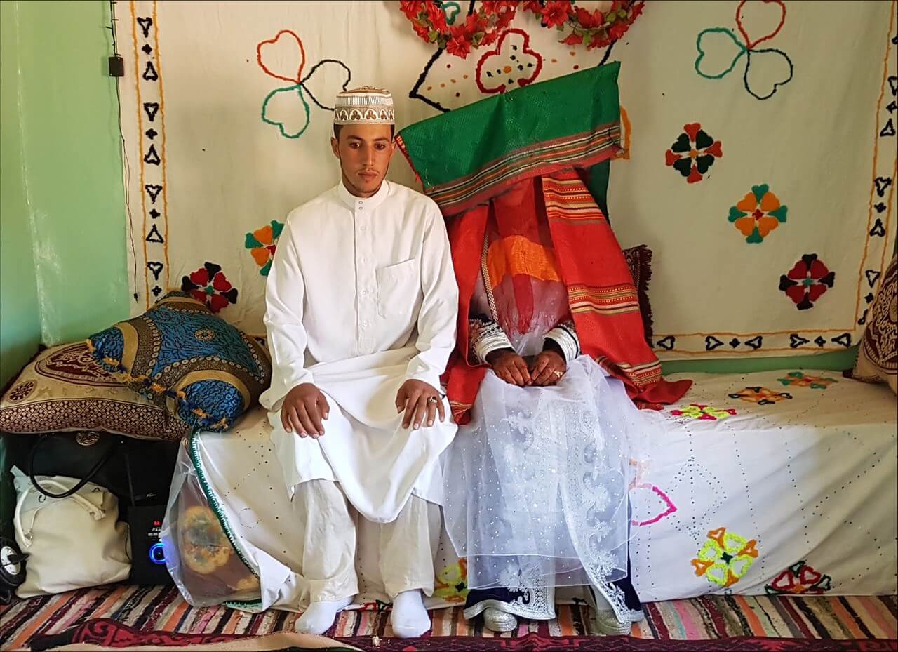 Jeunes mariés berbères nomades bergers