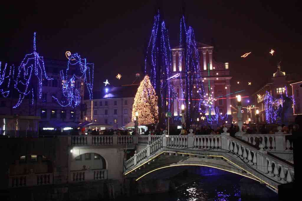 Illuminations de Noël à Ljubljana