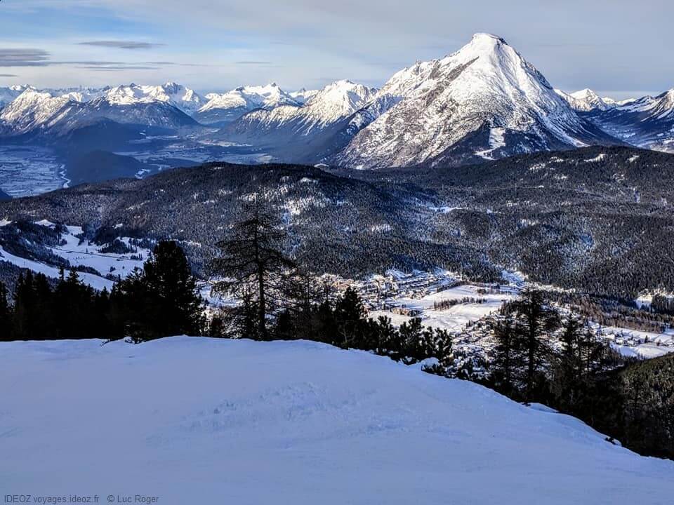 Seefeld piste et montagnes du Tyrol en Autriche