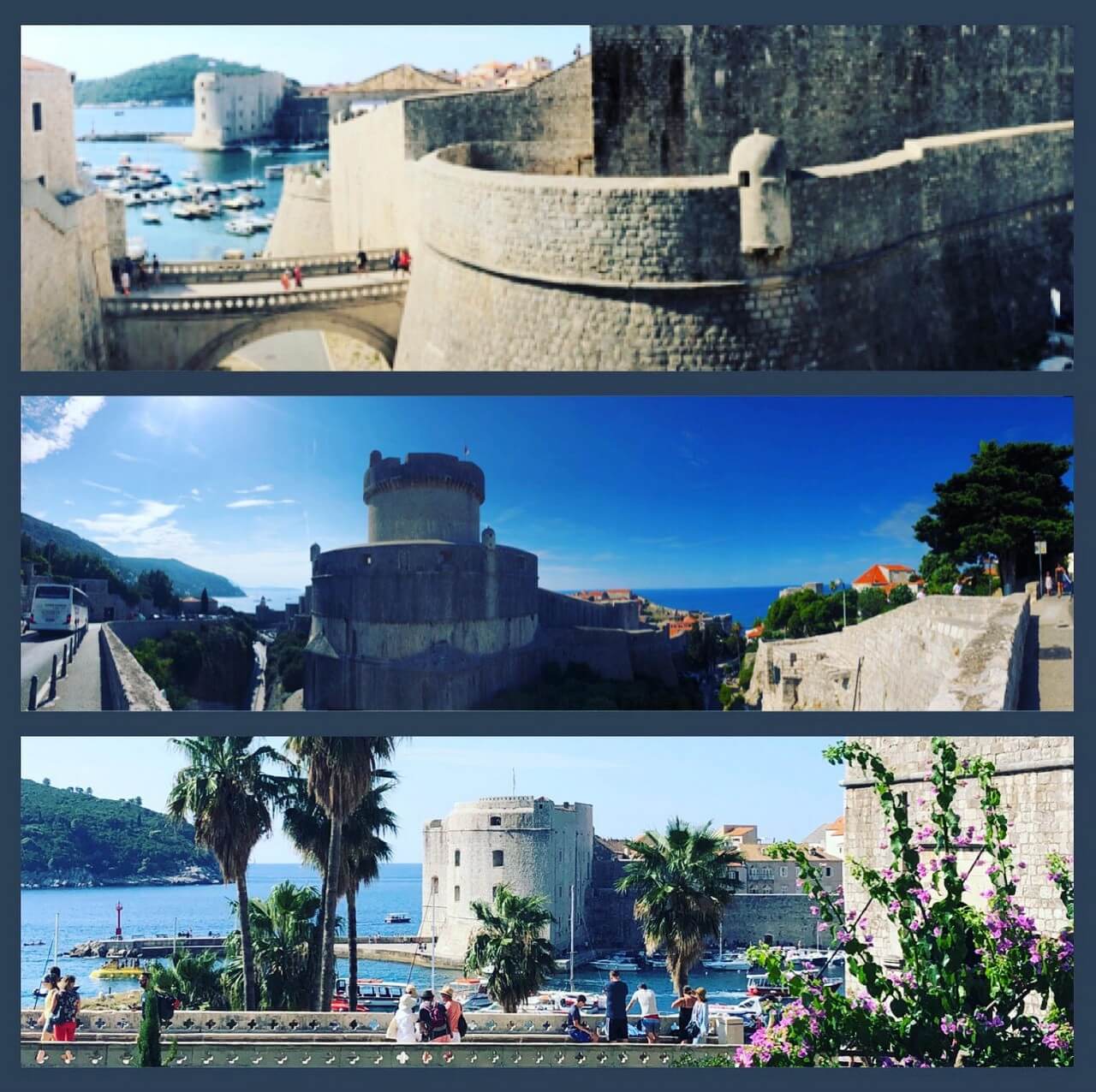 Entrées par les fortifications de Dubrovnik