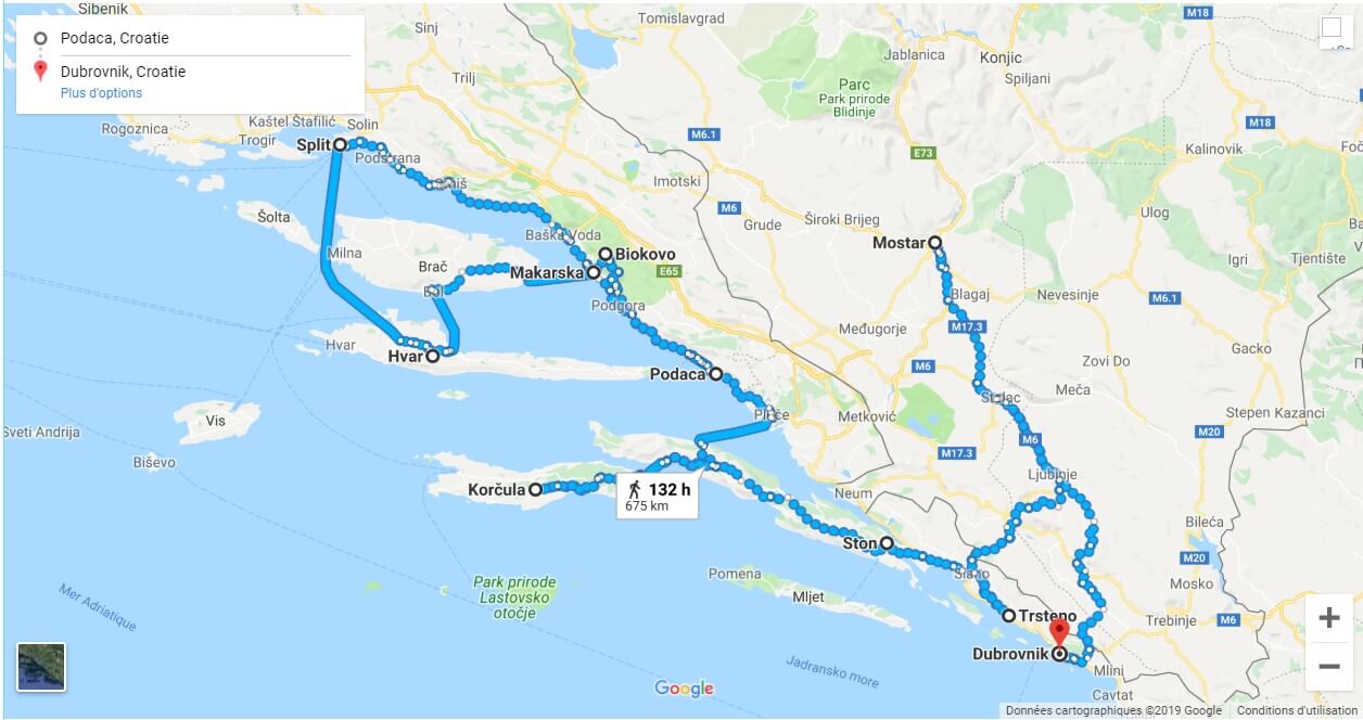 Itinéraire en dalmatie du sud et centrale (1)