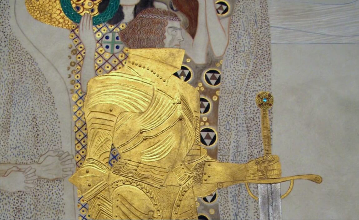 détail de la frise de Beethoven de Klimt